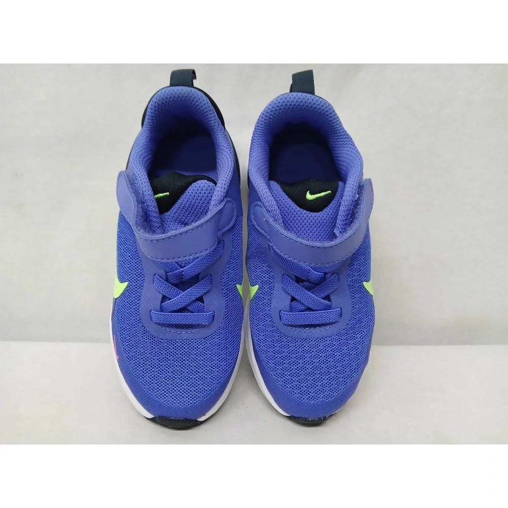 Nike Toddler Revolution 7 Running Shoes FB7690-500 Blue‎ Yellow Black Pink Sz 8